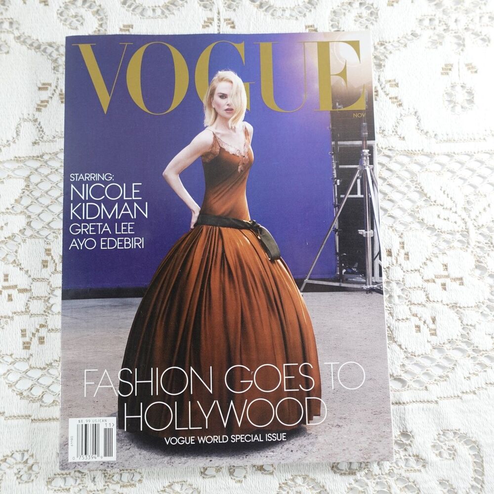 Vogue Magazine November 2023 Nicole Kidman Fashion Goes to Hollywood Special